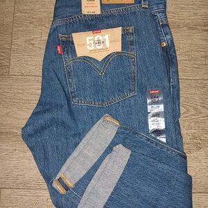 Levi's Blue Slim Jeans with Iconic Leather Patch